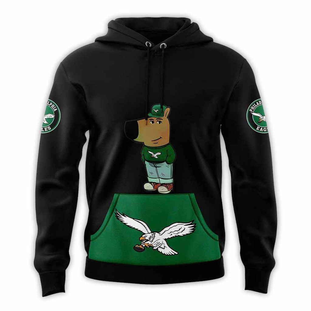 Philadelphia Eagles Chill Guy 3D Hoodie 1