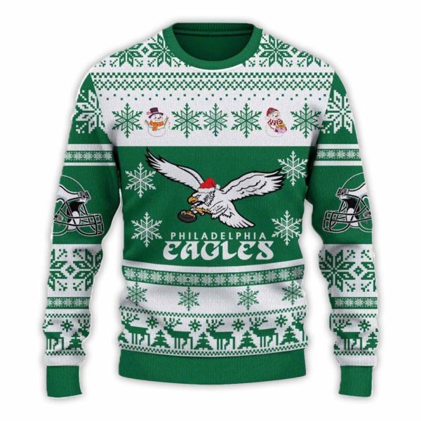 Philadelphia Eagles Chill Guy Ugly Christmas Sweater 1