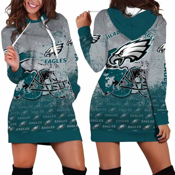 Philadelphia Eagles Womens Grunge Helmet