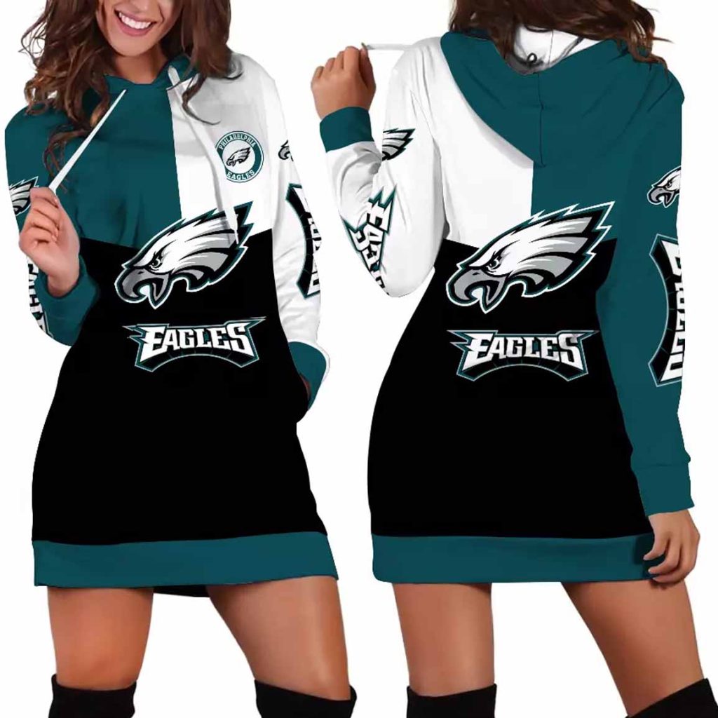 Philadelphia Eagles Women's Split Style Hoodie Dress