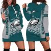 Philadelphia Eagles Womens Stripe Splash Hoodie Dress