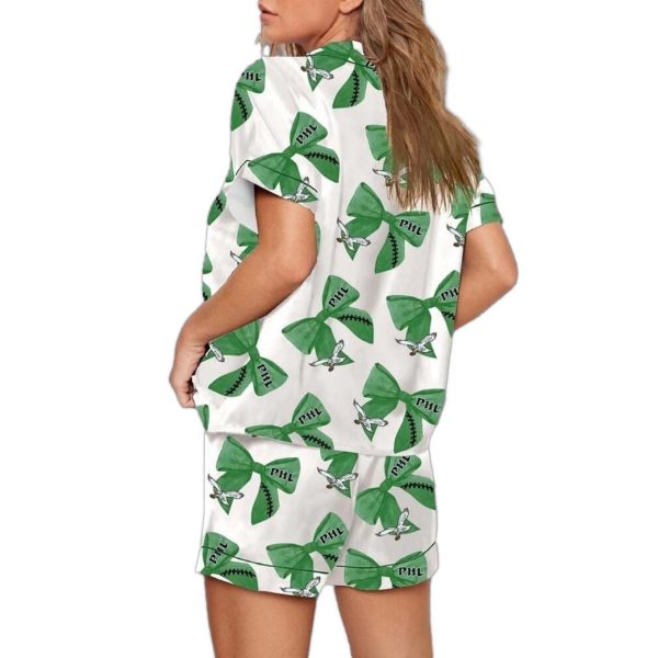 Philadelphia Football Coquette Bow Pajama Set 2