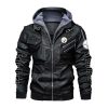 Pittsburgh Steelers Hooded Leather Jacket 1