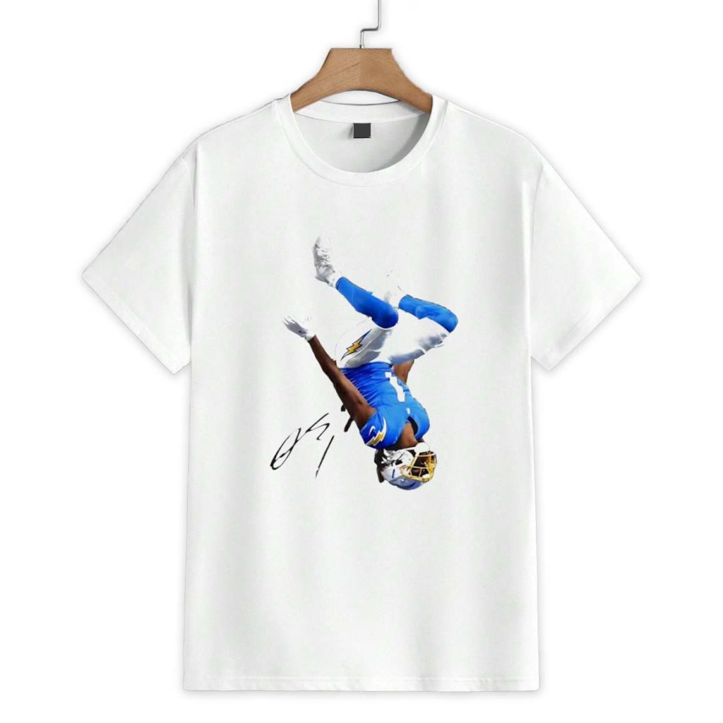 Quentin Johnston Los Angeles Chargers Backflip Signature Shirt 1