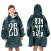 Run It Back Philadelphia Eagles Football Unisex Blanket Hoodie 3