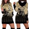 Saints Helmet Grunge Womens Hoodie Dress