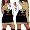 Saints Triple Color Womens Hoodie Dress