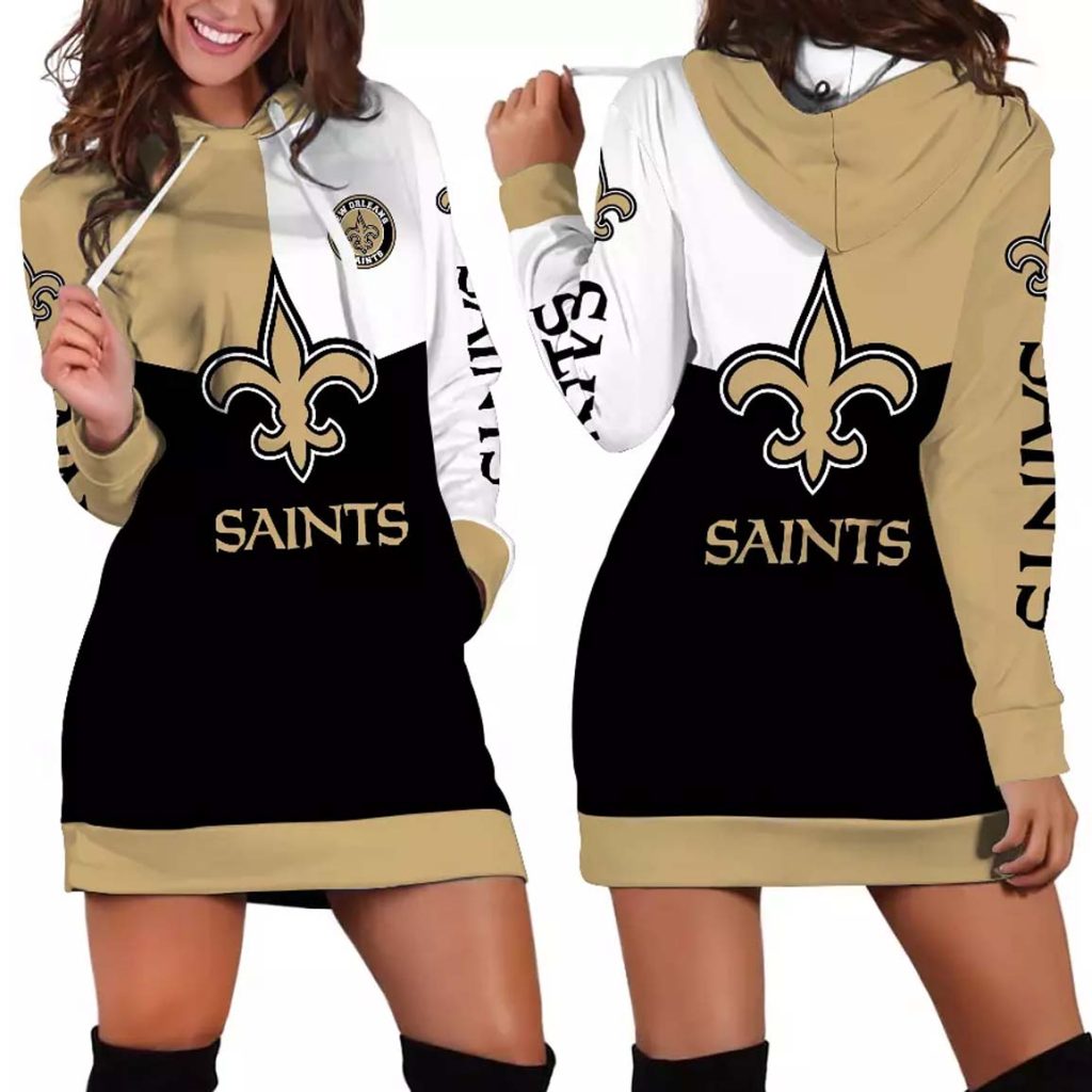 Saints Triple Color Women's Hoodie Dress