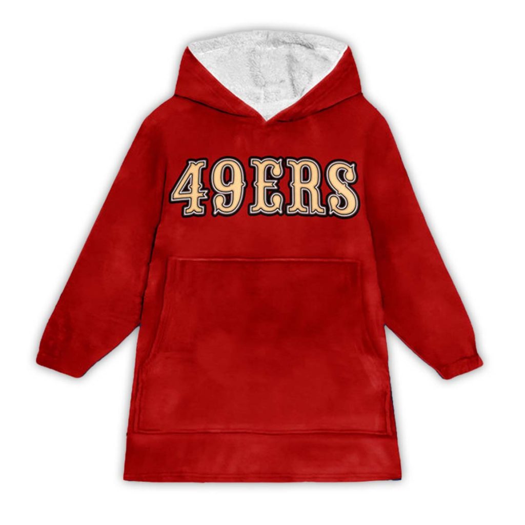 San Francisco Fan Football Unisex Blanket Hoodie 1