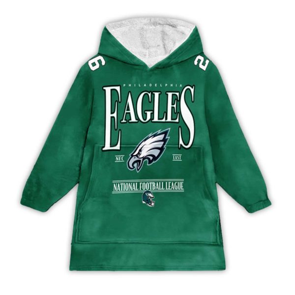 Saquon Barkley Philadelphia Eagles Football Unisex Blanket Hoodie 1