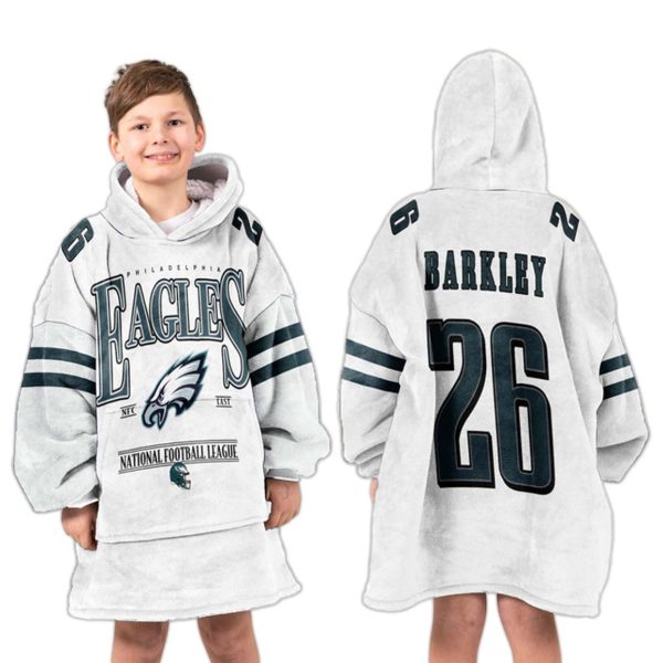 Saquon Barkley Philadelphia Football Unisex Blanket Hoodie 3