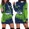 Seattle Seahawks Stripe Splash Womens Hoodie Dress