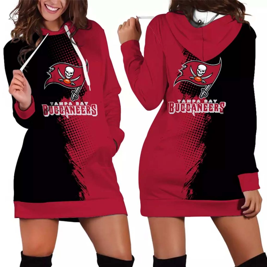 Tampa Bay Buccaneers Gradient Split Hoodie Dress