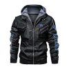 Tennessee Titans Hooded Leather Jacket 1