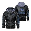 Tennessee Titans Hooded Leather Jacket 2