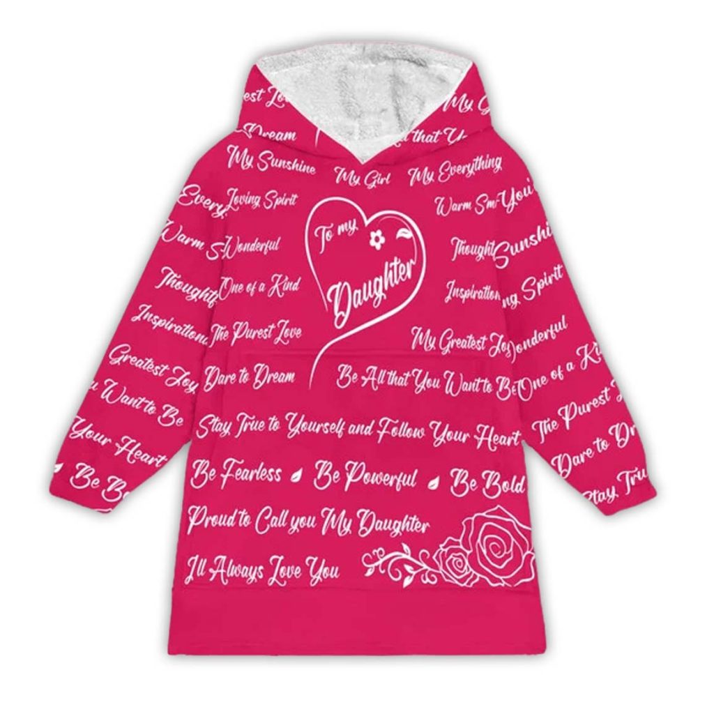 To My Daughter Blanket Hoodie 1