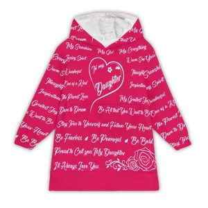 To My Daughter Blanket Hoodie 1