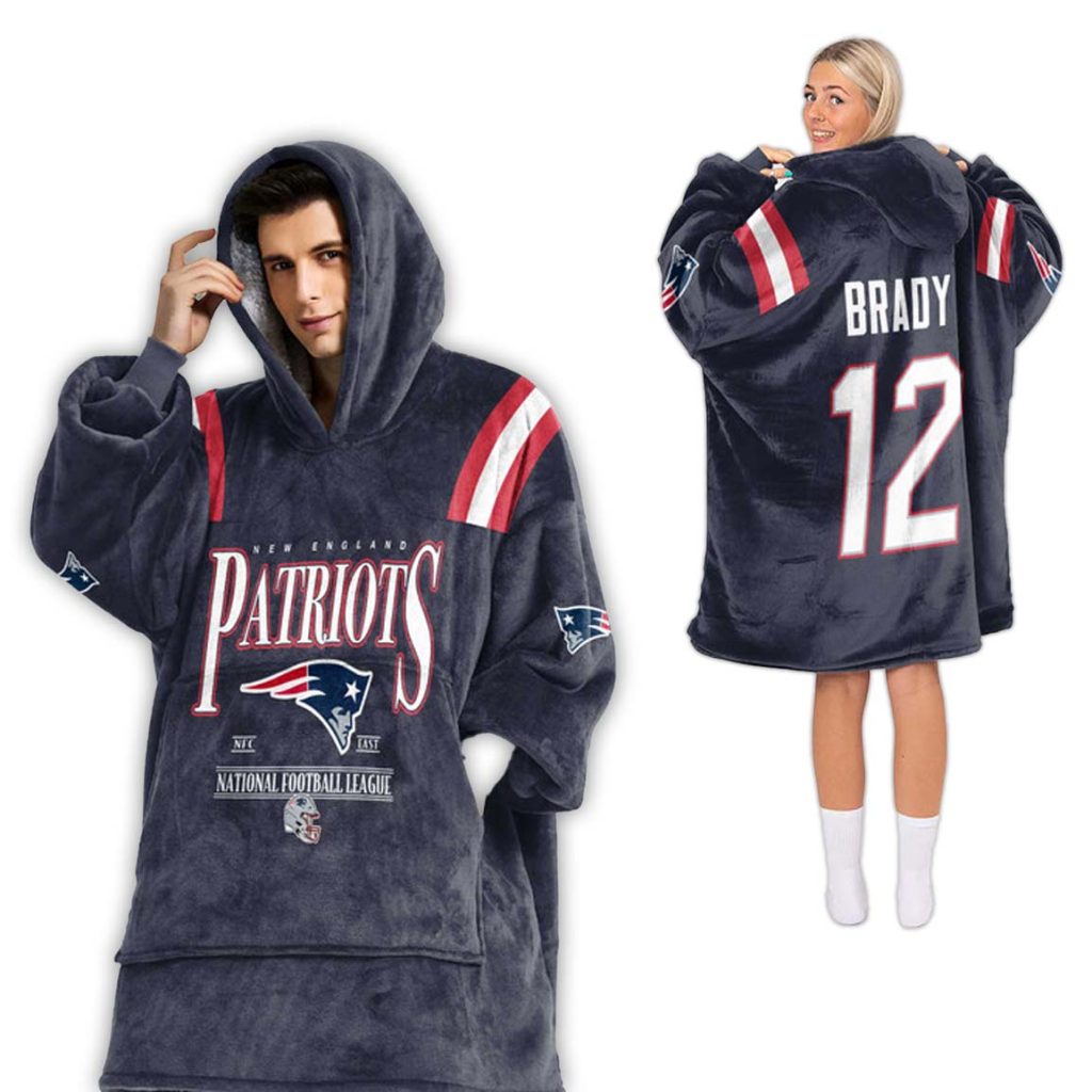 Tom Brady New England Patriots Football Unisex Blanket Hoodie 2