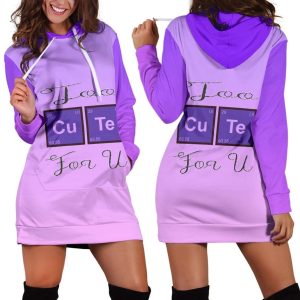 Too Cute For U Hoodie Dress 1