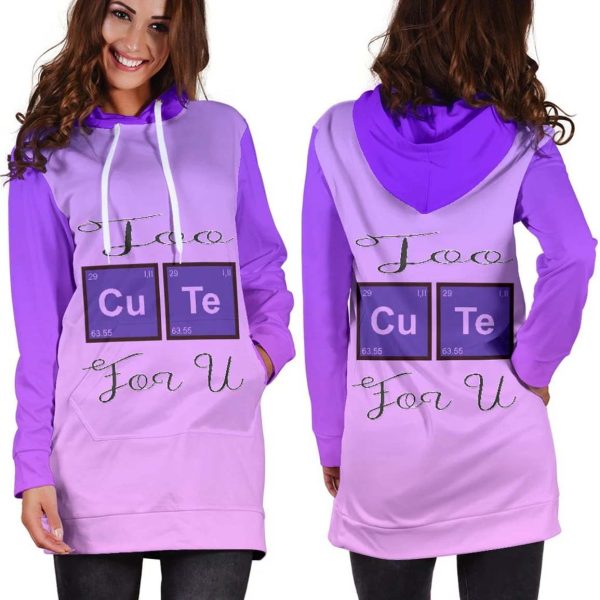 Too Cute For U Hoodie Dress 2