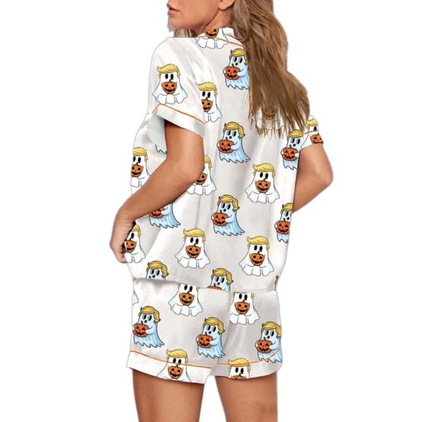 Trump Pumpkin Ghost Pajama Set 2