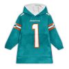 Tua Tagovailoa Miami Dolphins Football Unisex Blanket Hoodie 1