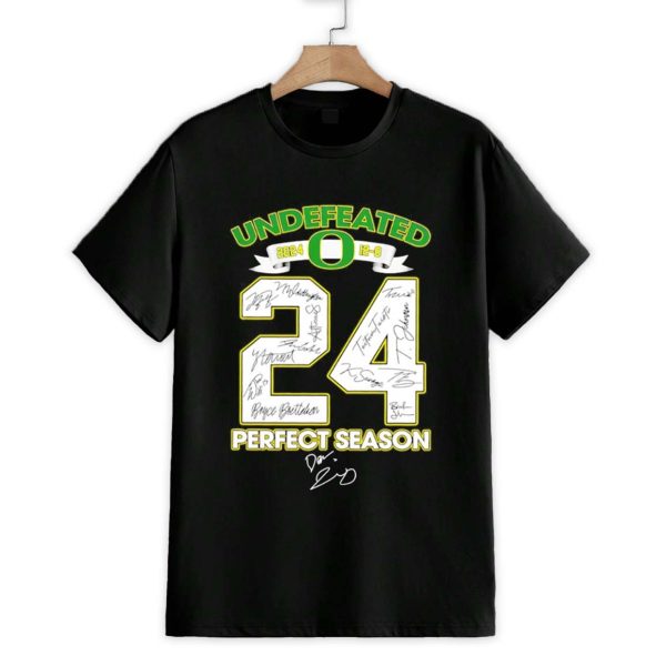 Undefeated 2024 Oregon Ducks Perfect Season Signatures Shirt 1