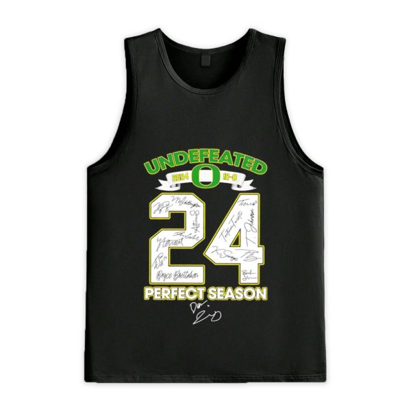 Undefeated 2024 Oregon Ducks Perfect Season Signatures Shirt 4