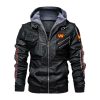 Washington Commanders Hooded Leather Jacket 1