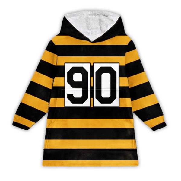 Watt 90 Pittsburgh Football Throwback Unisex Blanket Hoodie 1