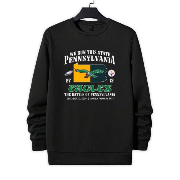 We Run This State Pennsylvania Eagles 27 13 Steelers Shirt 4