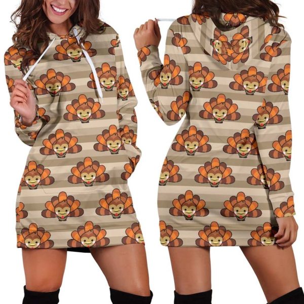 Wild Turkey Womens Hoodie Dress 1