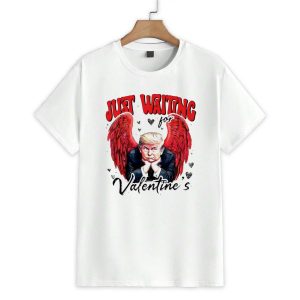 Angel Trump Just Waiting For Valentines 2025 Shirt 1