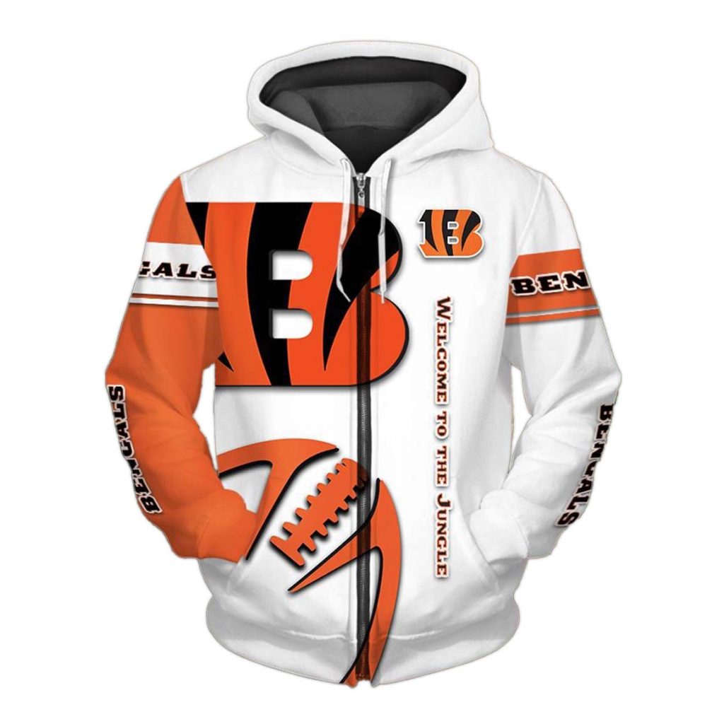 Cincinnati Bengals Zip Up Hoodie 1