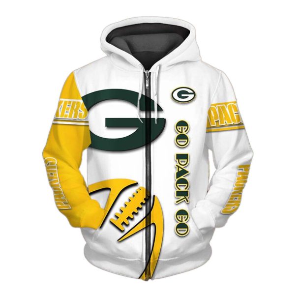 Green Bay Packers Zip Up Hoodie 1