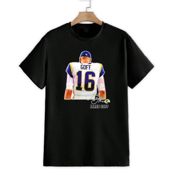 Jared Goff 16 Football Player Signature Shirt 1