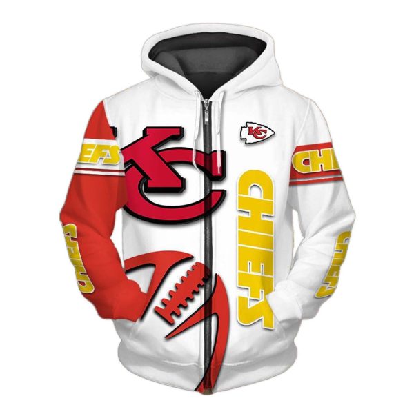 Kansas City Chiefs Zip Up Hoodie 1