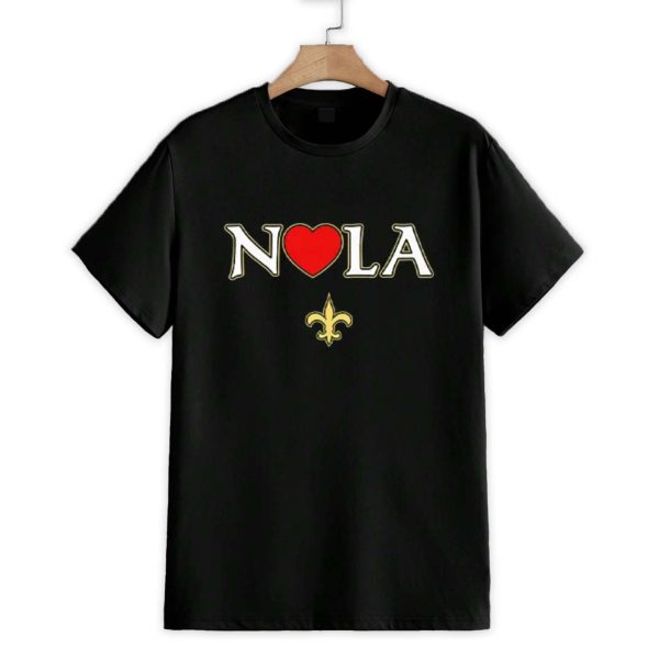 Love Nola New Orleans Fleur De Lis Heart NOLA Shirt 1