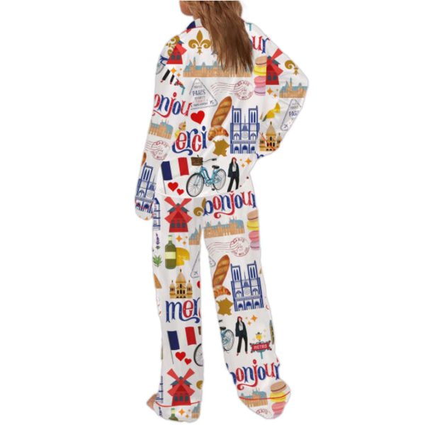 Paris Travel Pajama Set 3