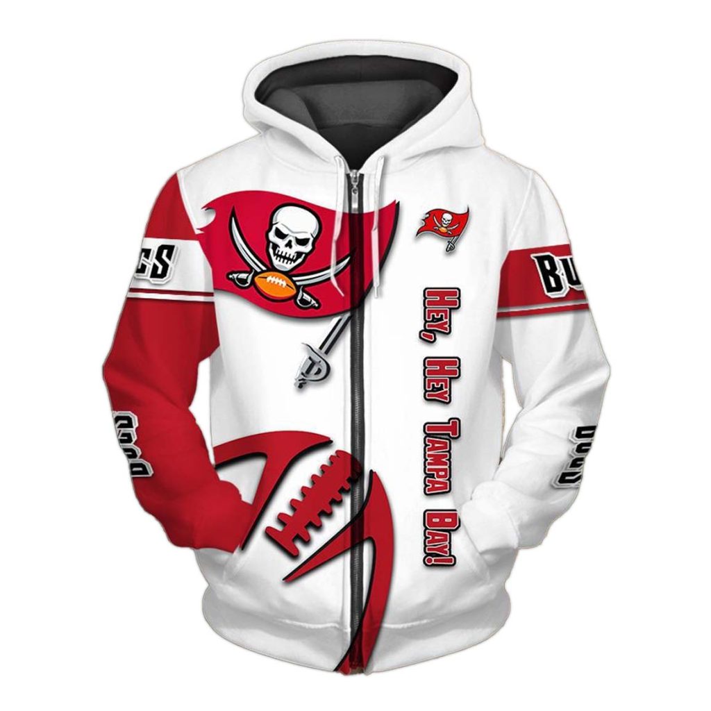 Tampa Bay Buccaneers Zip Up Hoodie 1