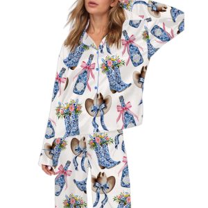 Western Coastal Cowgirl Pajama Set 1